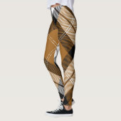 Tartan Pset Trendy Yellow Black White Pattern Leggings (Links)