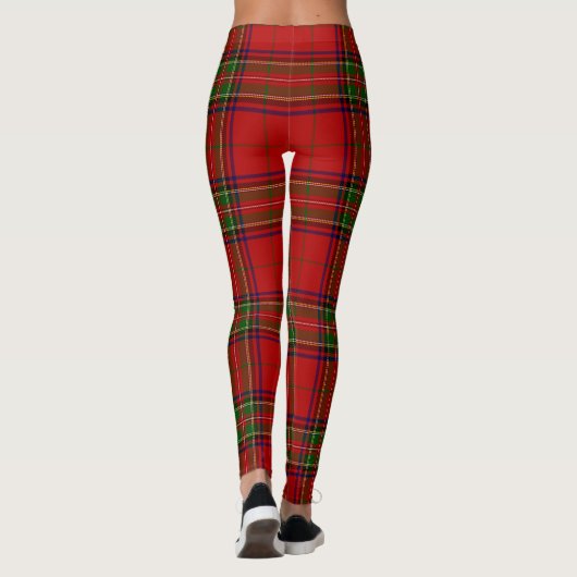 Tartan Red Plaid Pattern Leggings (Achterkant)
