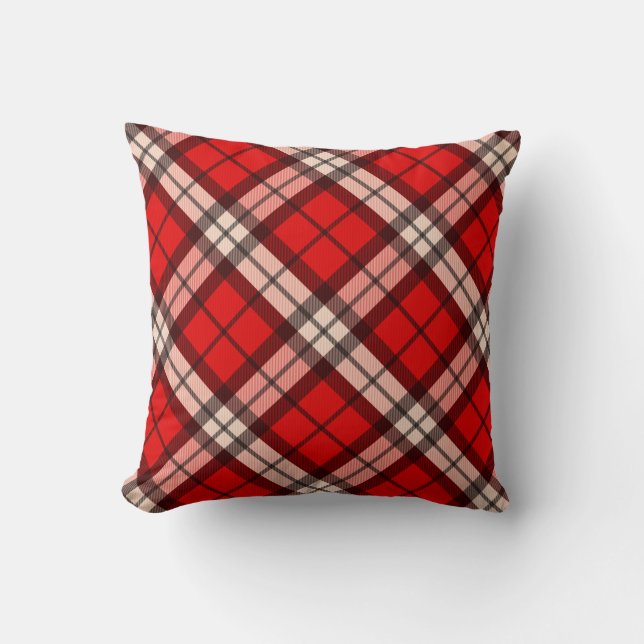 Tartan Red Pset Kussen (Voorkant)