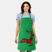 Tartan rendieren Kerstbakken Schort (Gedragen)