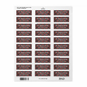 Tartan Retouradres Etiket (Full Sheet)