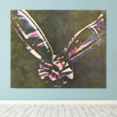 Tartan Ribbon, eerste bekende kleurenfoto Canvas Afdruk (Insitu (Houten vloer))