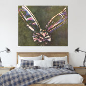 Tartan Ribbon, eerste bekende kleurenfoto Canvas Afdruk (Insitu (Slaapkamer))