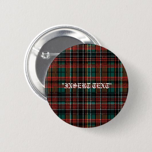 Tartan Ronde Button 5,7 Cm (Voorkant /achterkant)