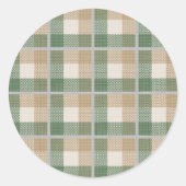 Tartan Ronde Sticker (Voorkant)