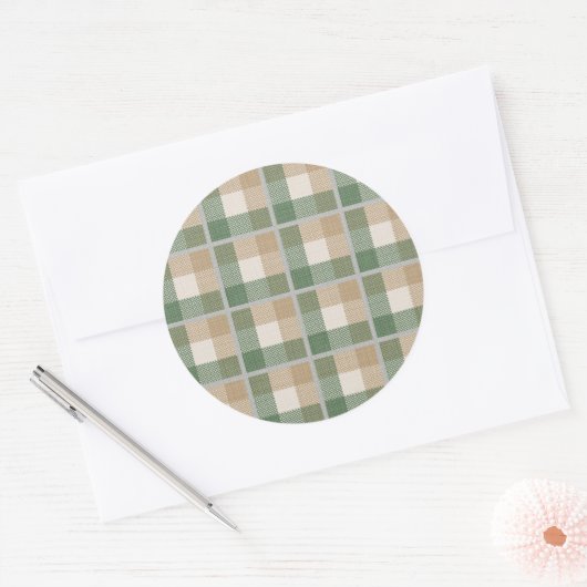 Tartan Ronde Sticker (Envelop)