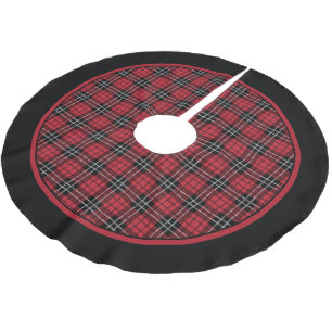 Tartan Rood en Zwarte Pset Tree Skirt Kerstboom Rok