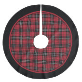 Tartan Rood en Zwarte Pset Tree Skirt Kerstboom Rok (Voorkant)