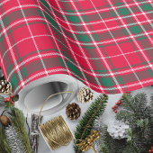 Tartan - rood groen en wit cadeaupapier
