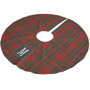 Tartan Rood Groen Initialen Kerstboom Rok