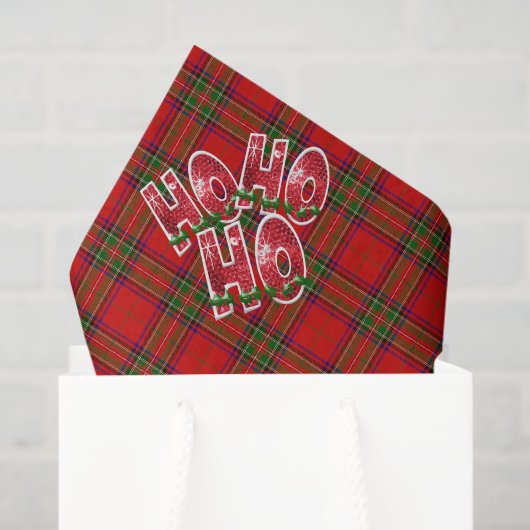Tartan Rood Schots Kerstmis Tissuepapier (Cadeauzakje)