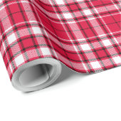 Tartan - rood-wit-zwart cadeaupapier (Rol Hoek)