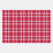 Tartan - rood-wit-zwart inpakpapier vel (Voorkant)