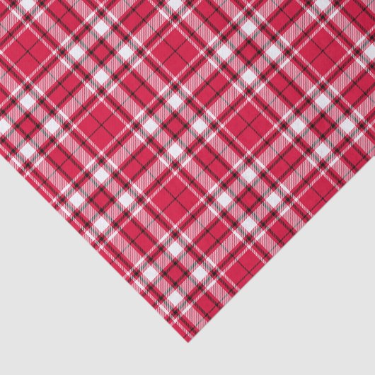 Tartan - Rood Wit Zwart Tissuepapier (Detail)