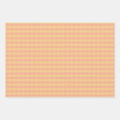 Tartan rose lemon yellow peach set wrapping paper (Voorkant 3)