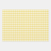 Tartan rose lemon yellow set wrapping paper (Voorkant 3)