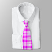 Tartan  roze Stropdas (Gebonden)