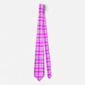 Tartan  roze Stropdas (Voorkant)