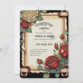 TARTAN ROZEN HANDFASTING CEREMONIE UITNODIGINGEN (Voorkant)