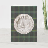 Tartan ruit aangepaste foto Kerstmis Kaart (Achterkant)