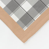 Tartan ruit kerst elf grijs wit naam fleece deken (Hoek)