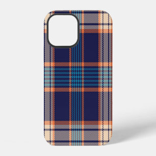 Tartan ruit, kleurrijke marine textuur. iPhone 12 hoesje