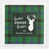 Tartan Rustic Retro Davidson Plaid Holiday Servet (Voorkant)