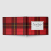 Tartan Rustic Wallace Plaid Rood Zwart Plaid Gastenboek (Volledig)