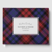 Tartan Rustieke Schotse Plaid Trouw Gastenboek (Voorkant)