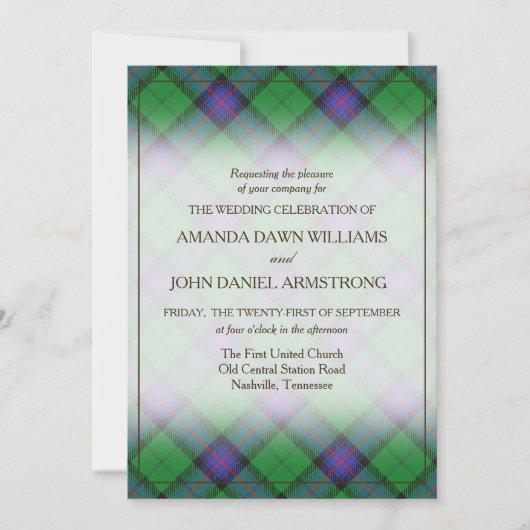 Tartan Schoonheid Clan Armstrong Schotse Plaid (Voorkant)