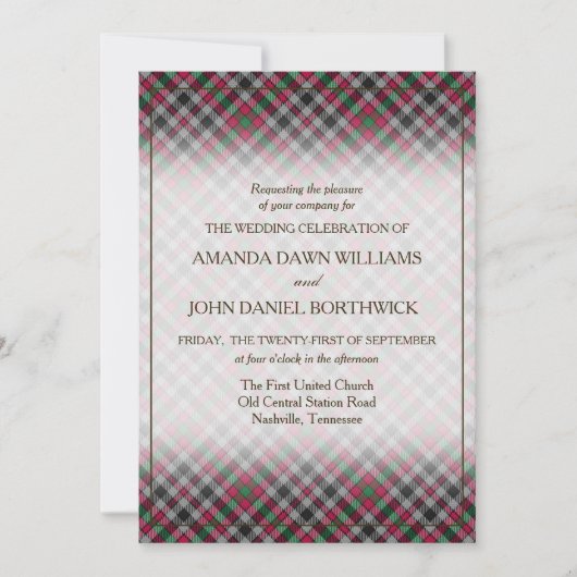 Tartan Schoonheid Clan Borthwick Schotse Plaid (Voorkant)