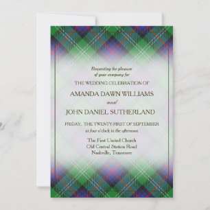 Tartan Schoonheid Clan Sutherland Schotse Plaid