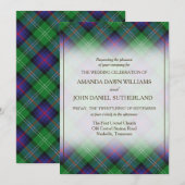 Tartan Schoonheid Clan Sutherland Schotse Plaid (Voorkant / Achterkant)