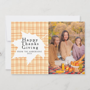 Tartan Schotlandse ruit   Gelukkig Thanksgiving he Feestdagenkaart