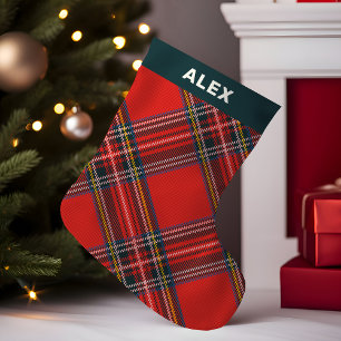 Tartan Schotlandse ruit rood kerstfeest Kleine Kerstsok