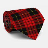 Tartan Schots geruit rood zwart elegant kerstfeest Stropdas (Opgerold)