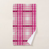 Tartan Schots roze wit Plaid Classic Blue Bad Handdoek (Handdoek)