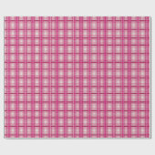 Tartan Schots roze wit Plaid Classic Blue Cadeaupapier (Vlak)