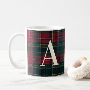 Tartan Schotse ruit gepersonaliseerde kerstfamilie Koffiemok