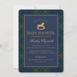 Tartan Schotse Ruit Klassieke Schommelpaard Baby S Kaart
