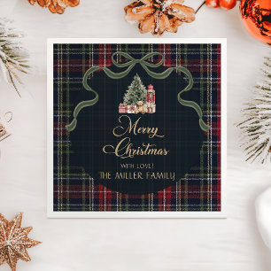 Tartan Schotse ruit Preppy Kerstfeest Servetten