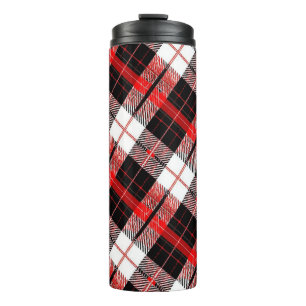 Tartan Schotse ruit rood en zwart thermokop Thermosbeker