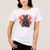 Tartan Schotse Terrier Tri-Blend Shirt (Voorkant)