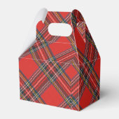 Tartan Schotsgeruit Rood Kerstmis Bedankdoosjes (Achterkant)
