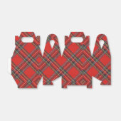 Tartan Schotsgeruit Rood Kerstmis Bedankdoosjes (Uitgevouwen)