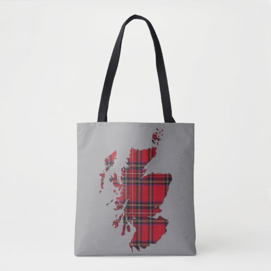 Tartan Scotland Map Tote Bag (Voorkant)