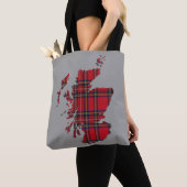 Tartan Scotland Map Tote Bag (Dichtbij)