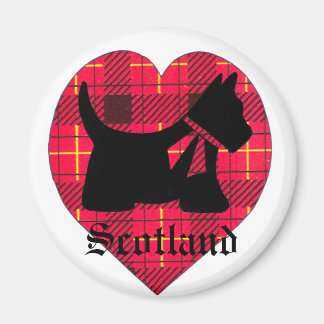 Tartan Scottie Hondenmagneet Magneet
