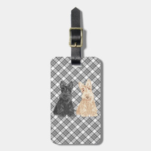 Tartan Scotties Bagagelabel