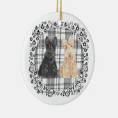 Tartan Scotties Keramisch Ornament (Rechts)